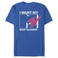 thumbnail image 1 of Men's MTV I Want My Music Television  Graphic Tee Royal Blue 3X Large, 1 of 4