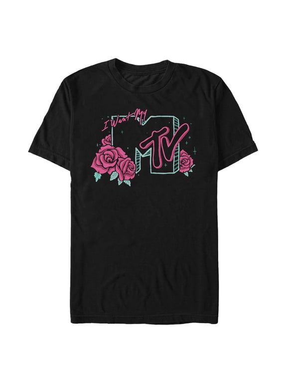 Men's MTV I Want My Roses Music Logo Graphic T-Shirt