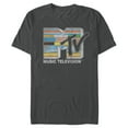 thumbnail image 1 of Men's MTV International Flag Logo  Graphic Tee Charcoal 2X Large, 1 of 4