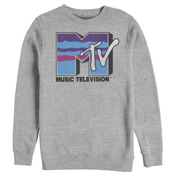 Men's MTV Layers Logo  Sweatshirt Athletic Heather 2X Large