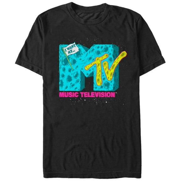 Men's MTV Moon Logo Graphic Tee Black 2X Large