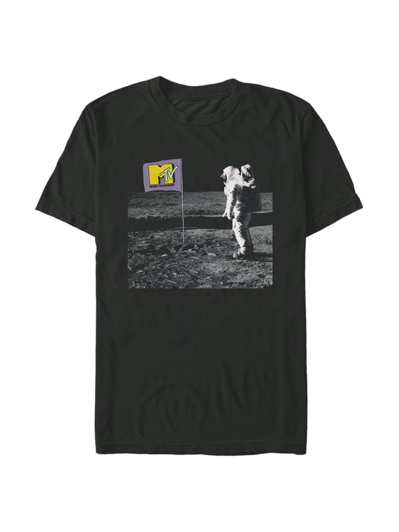 Men's MTV Moonman Logo Graphic Tee Black 2X Large