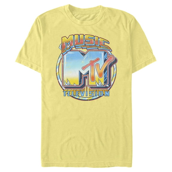 Men's MTV Old School Logo  Graphic Tee Banana X Large