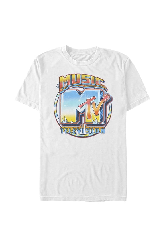 Men's MTV Old School Logo Graphic Tee White 2X Large