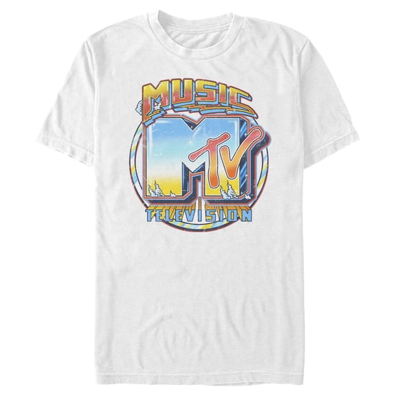 Men's MTV Old School Logo Graphic Tee White Large