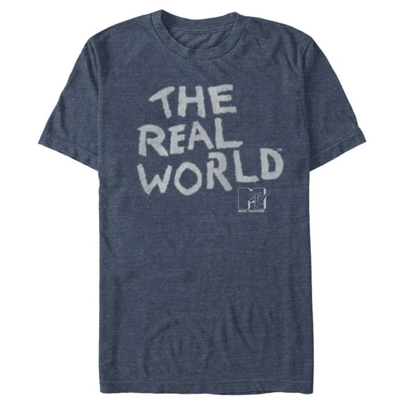 Men's MTV Real World Logo Graphic Tee Navy Blue 2X Large