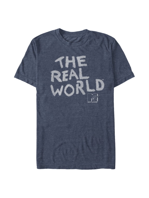 Men's MTV Real World Logo Graphic Tee Navy Blue Small