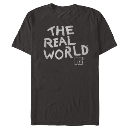 Men's MTV Real World Show Logo Graphic Tee Black Large