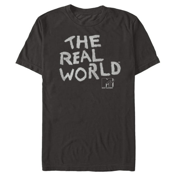 Men's MTV Real World Show Logo  Graphic Tee Black Large