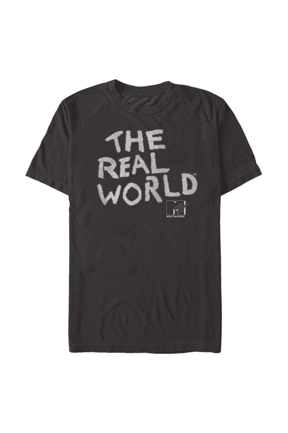 Men's MTV Real World Show Logo Graphic Tee Black X Large