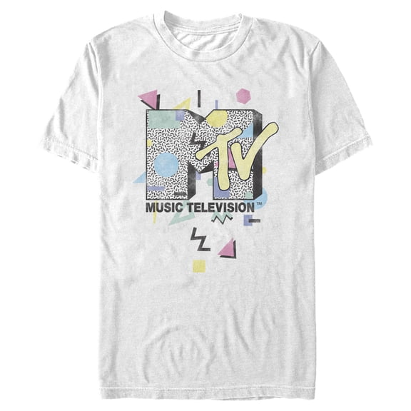 Men's MTV Retro Pop Logo Graphic Tee White 3X Large