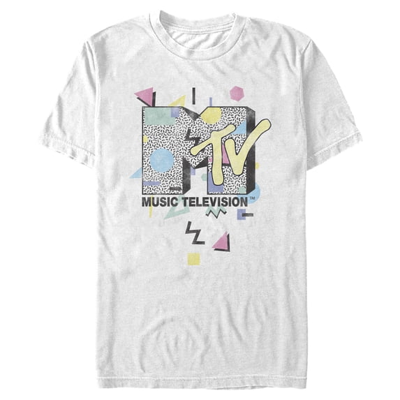 Men's MTV Retro Pop Logo Graphic Tee White Small