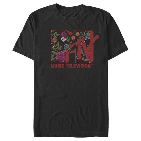 Men's MTV Roses Logo Graphic Tee Black Medium