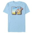 thumbnail image 1 of Men's MTV Shimmery Logo  Graphic Tee Light Blue X Large, 1 of 3