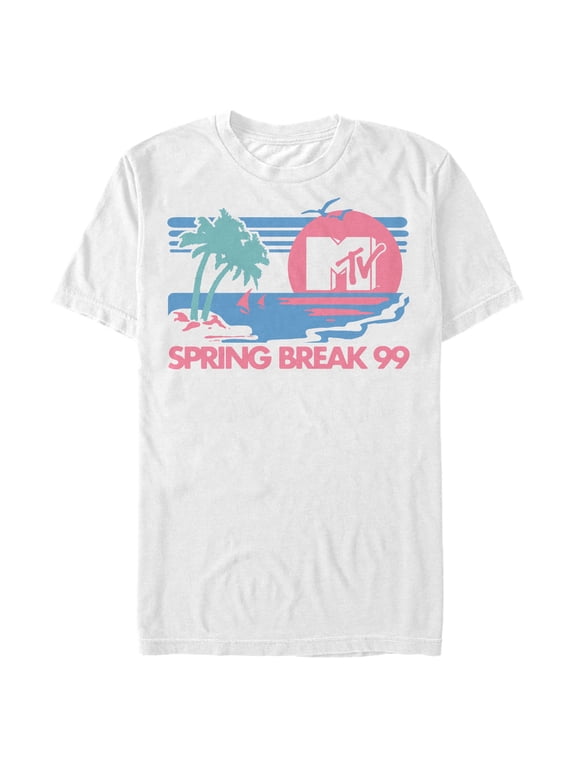 Men's MTV Spring Break 99 Sunset Graphic Tee White Large