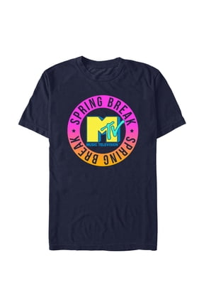 Men's MTV Spring Break Circle Graphic Tee Navy Blue Medium