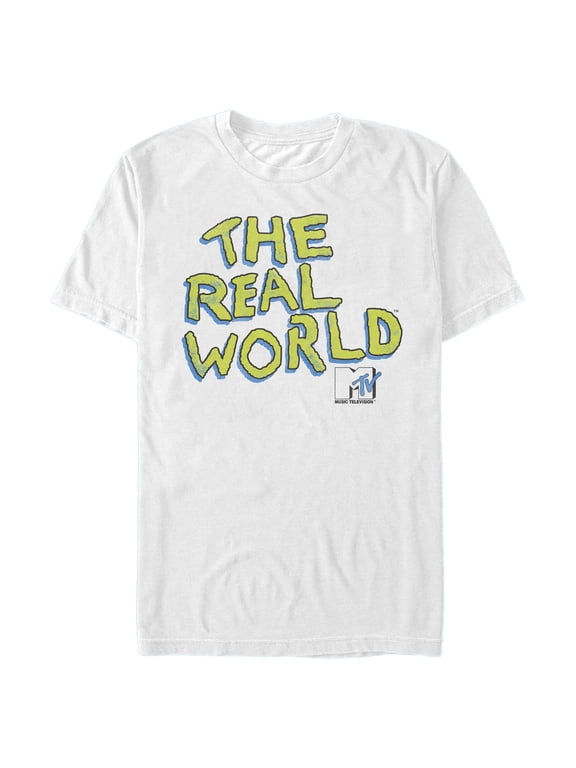 Men's MTV The Real World Jittery Logo Graphic Tee White Small