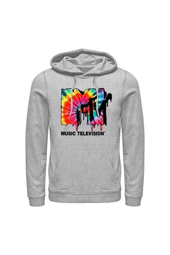 Men's MTV Tie Dye Drippy Logo Pull Over Hoodie