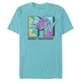 thumbnail image 1 of Men's MTV Tie Dye Logo  Graphic Tee Tahiti Blue 3X Large, 1 of 3