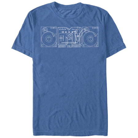 Men's MTV Turntables Graphic Tee Royal Blue X Large