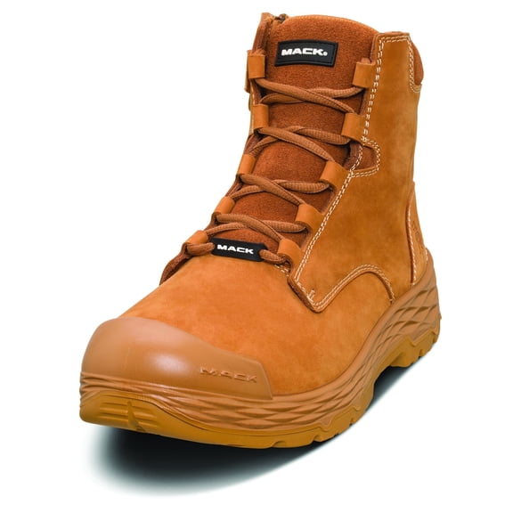 Mack Workwear USA Men’s Steel Toe Side-Zip Work Boot Slip Resistant SD Force Zip Honey