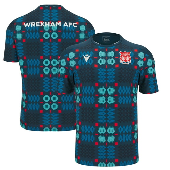 Men's Macron Blue Wrexham Warm-Up Top