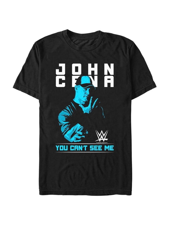 Men's Mad Engine Black John Cena You Can't See Me Graphic T-Shirt