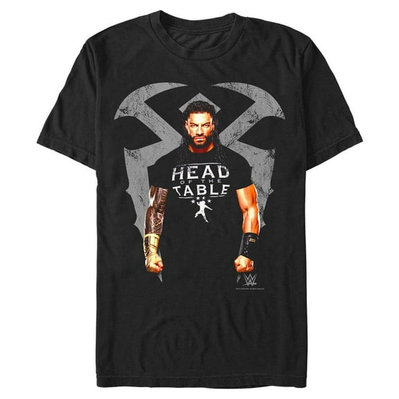 Men's Mad Engine  Black Roman Reigns Head of the Table T-Shirt