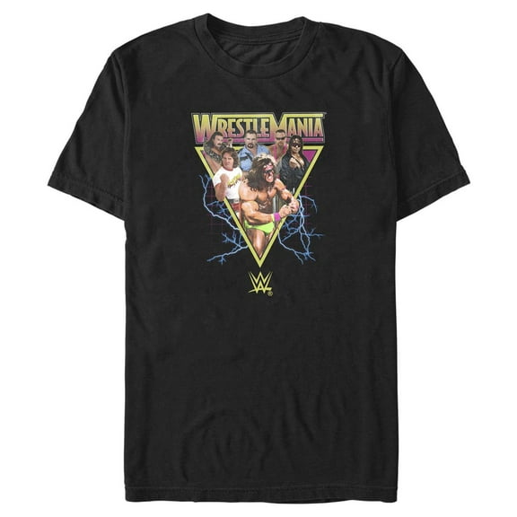 Men's Mad Engine  Black WWE WrestleMania T-Shirt