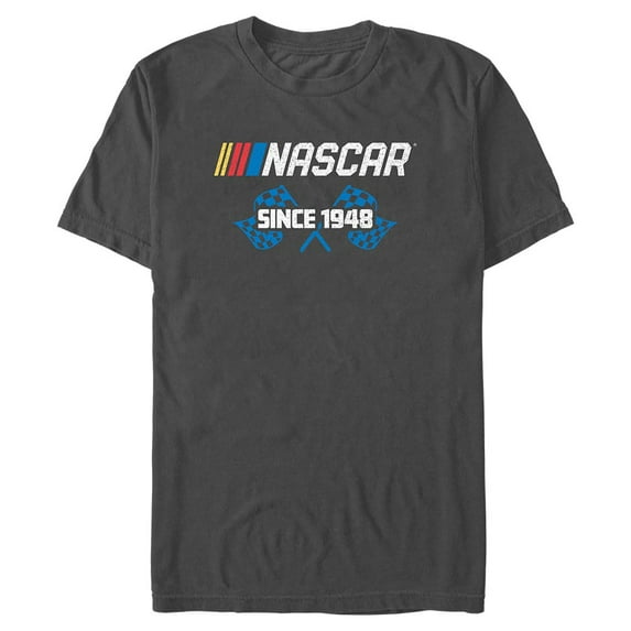 Men's Mad Engine Charcoal NASCAR Racing Logo Graphic T-Shirt