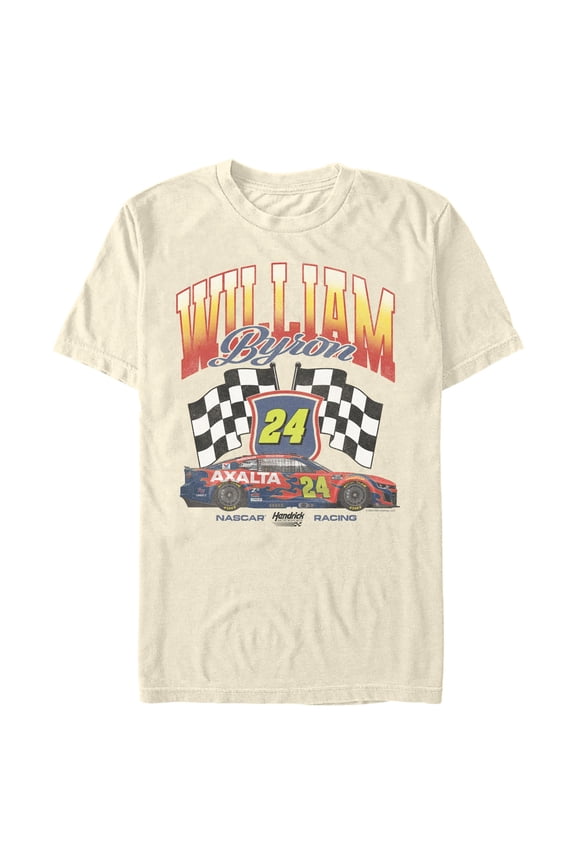Men's Mad Engine Cream William Byron 24 Racing Graphic T-Shirt