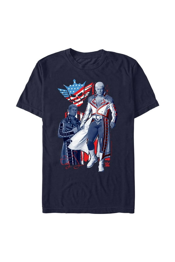 Men's Mad Engine  Navy Cody Rhodes Logo T-Shirt