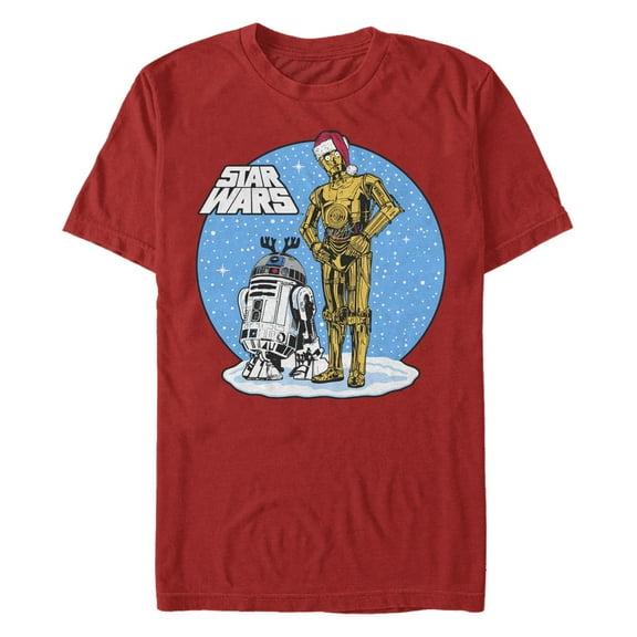 Men's Mad Engine  Red Star Wars Snow Globe Graphic T-Shirt