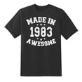 thumbnail image 1 of Men's Made in 1983 Awesome - Birthday Gift T Shirt Black,S, 1 of 1