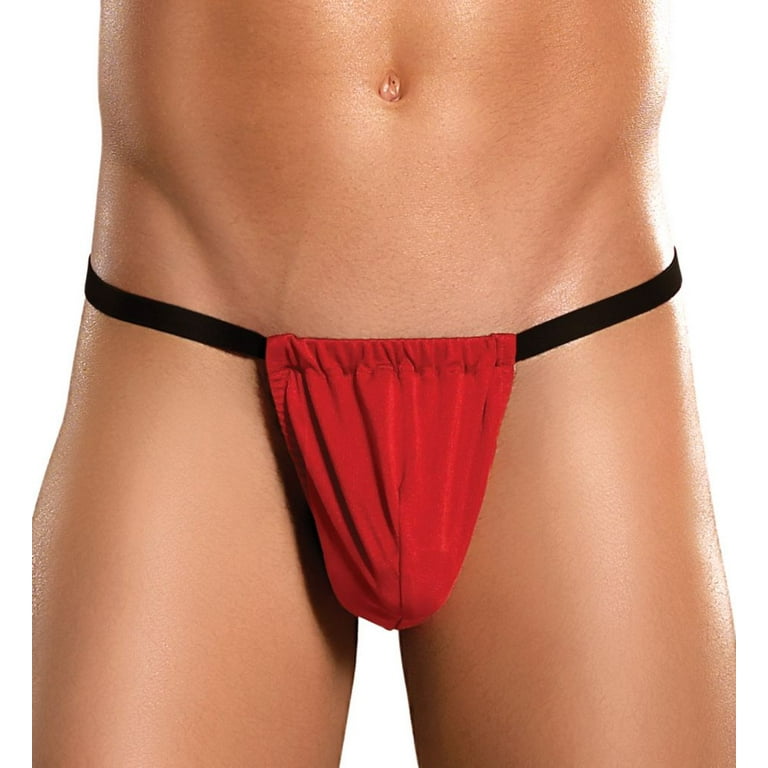 Men's Magic Silk 2706 100% Silk Knit Men's G-String (Red O/S)