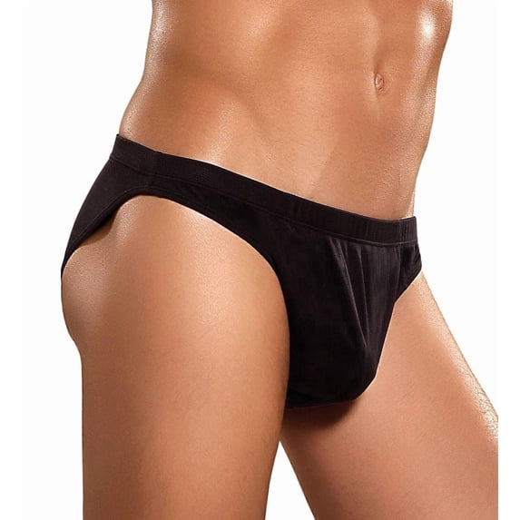 Men's Magic Silk 6606 100% Silk Knit Men's Bikini Brief (Black M)