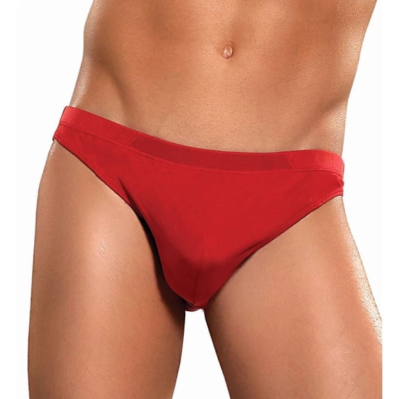 Men's Magic Silk 6606 100% Silk Knit Men's Bikini Brief (Red XL)