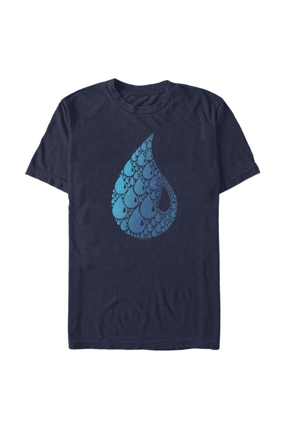 Men's Magic: The Gathering Blue Mana Decorative Water Symbol Graphic Tee Navy Blue X Large