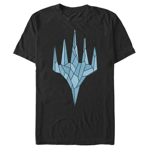 Men's Magic: The Gathering Blue Mana Planeswalker Symbol Graphic Tee Black Large