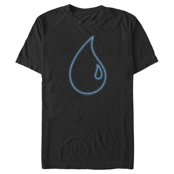 Men's Magic: The Gathering Blue Mana Water Outline Graphic Tee Black Large