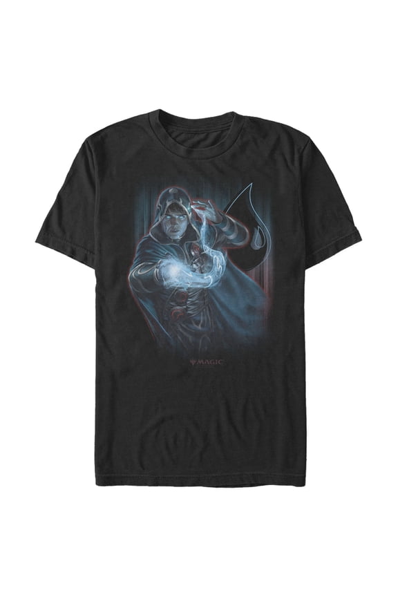 Men's Magic: The Gathering Blue Water Mage Graphic Tee Black Large
