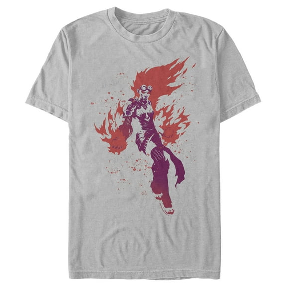 Men's Magic: The Gathering Chandra Nalaar Portrait  Graphic Tee Silver 3X Large