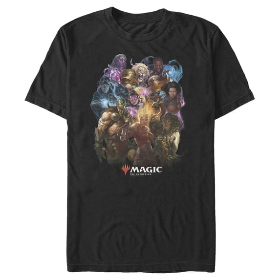 Men's Magic: The Gathering Character Collage Graphic Tee Black 2X Large