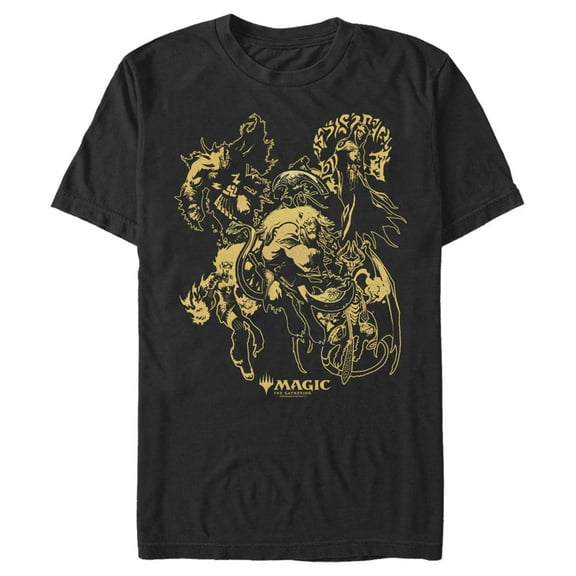 Men's Magic: The Gathering Character Group Shot  Graphic Tee Black Large
