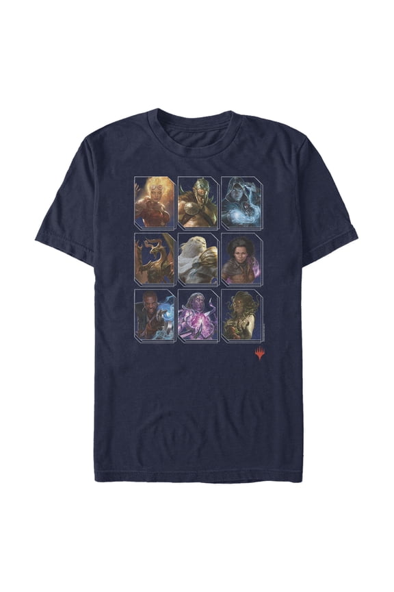 Men's Magic: The Gathering Favorite Character Cards  Graphic Tee Navy Blue X Large