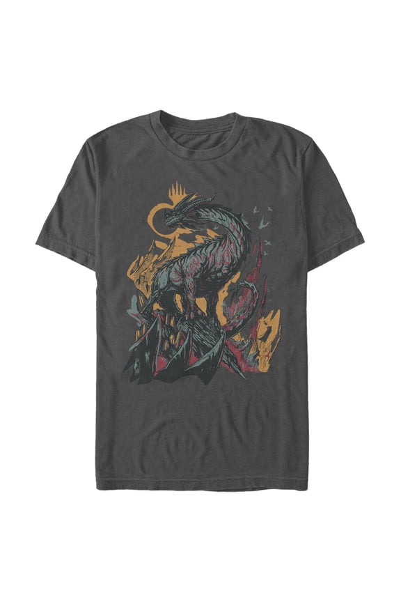Men's Magic: The Gathering Ikoria Flamed Beast Graphic Tee Charcoal 3X Large
