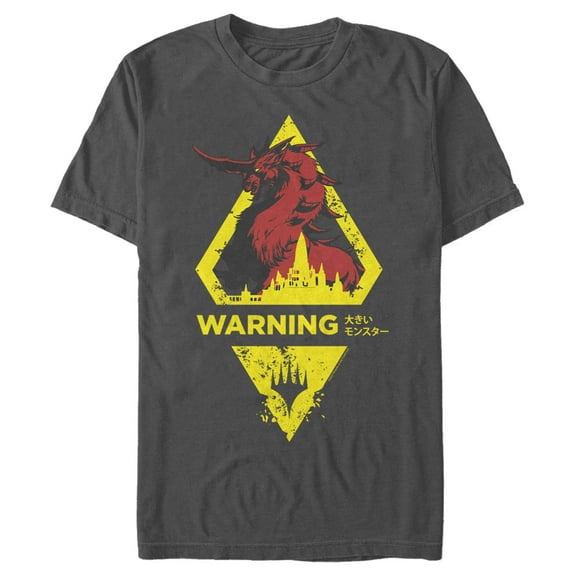 Men's Magic: The Gathering Ikoria Warning Beasts  Graphic Tee Charcoal Large