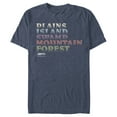 thumbnail image 1 of Men's Magic: The Gathering Land Card Text  Graphic Tee Navy Blue Heather 2X Large, 1 of 3