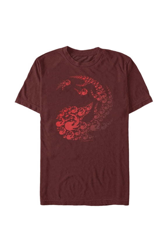 Men's Magic: The Gathering Mana Decorative Fireball Symbol Graphic Tee Cardinal 3X Large