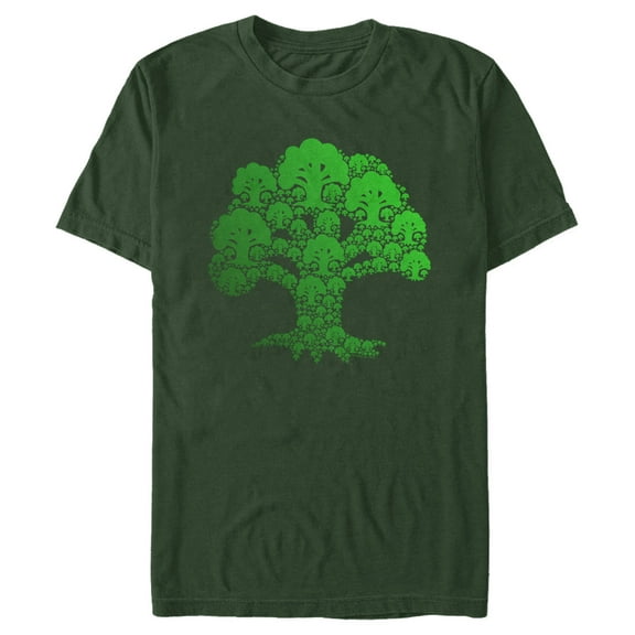Men's Magic: The Gathering Mana Decorative Tree Symbol Graphic Tee Dark Green 3X Large
